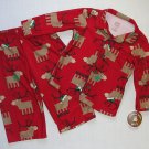 CHILD OF MINE CARTER'S 18 Months Red Flannel Reindeer Coat Pajama Set, NEW