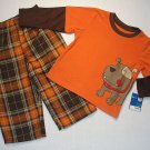 CARTER'S Boy's Size 2T Pajama Pants Set, BULLDOG, Dog, NEW