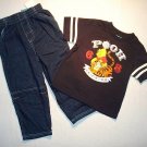 DISNEY Boy's 3T POOH And TIGGER T-Shirt and Denim Jeans Outfit, Set, NEW