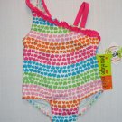 PENELOPE MACK Girl's Size 2T HEARTS Print Swimsuit, One-Piece, UPF 50+, NEW