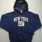 NEW YORK GIANTS Boy's Size 4 NFL Apparel Blue Fleece Sweatshirt Hoodie, NEW