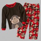 CARTER'S Boy's 4T Thermal Fleece Monkey Gorilla Pajama Pants Set, NEW