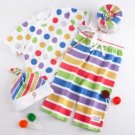 BABY ASPEN LOLLIPOP LOUNGEWEAR Boy's Girl's 0-6 M 3-Piece Clothing Gift Set, NEW