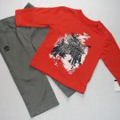 TIMBERLAND Boy's 18 Months Pants, Shirt and Sweat Hooded Sherpa Jacket Set, NEW