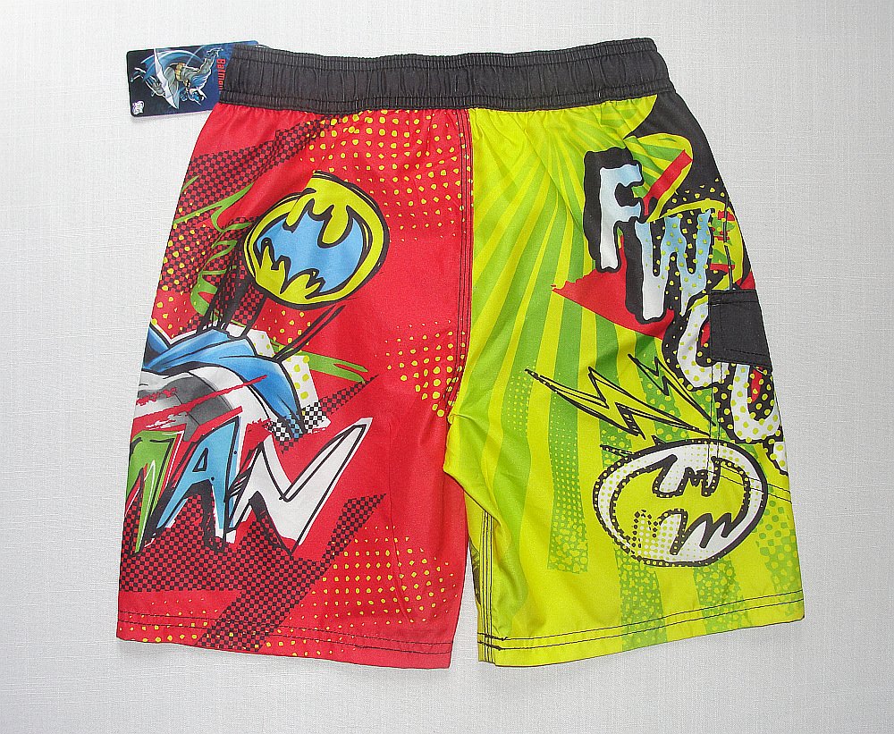 DC COMICS Boy's Size 7 BATMAN Swim Shorts, NEW