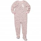 CARTER'S Girl's Size 2T Pink KITTY Print Fleece Pajama Footed Sleeper
