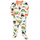 CARTER'S Boy's Size 3T DINOSAUR Fleece Footed Pajama Sleeper, NEW