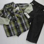ECKO UNLTD Boy's Size 2T Shirt Button-Down Shirt, Black Jeans Set, Outfit, NEW