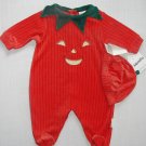 LITTLE ME Size 3 Months HALLOWEEN PUMPKIN Costume Romper and Hat Set, NEW
