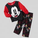 DISNEY Boy's Size 4T MICKEY MOUSE Fleece Pajama Pants Set, NEW