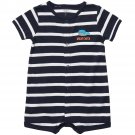 CARTER'S Boy's Size 9 Months Striped WHALE Great Catch Romper, Shortalls, NEW