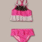 BABY BUNS Girl's Size 24 Months Tiered Tankini Swim Suit, Bikini, Dots, NEW