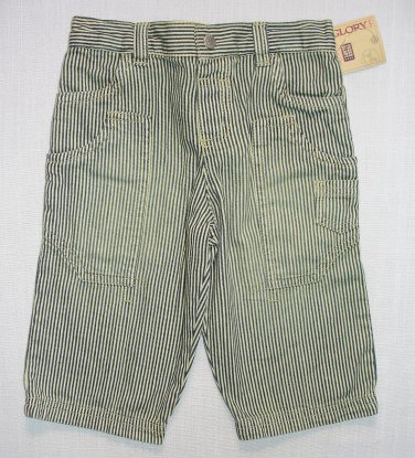 FADED GLORY Boy's 6-9 Months Blue White Striped Denim Jeans, NEW