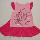 DISNEY WINNIE THE POOH And PIGLET Girl's Size 3-6 Months Pink Dress Set, NEW