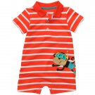 CARTER'S Boy's 6 Months Striped SCUBA MONKEY Romper, One-Piece, NEW