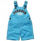 OSHKOSH B'GOSH Boy's Size 6 Months Blue Cargo Shortalls, NEW, MSRP: $32.00