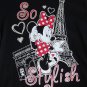 DISNEY Girl's Size 5 MINNIE Paris Tunic Tutu Leggings Outfit, Set, NEW