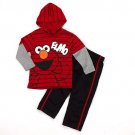 SESAME STREET ELMO Boy's Size 4T Hooded Shirt, Athletic Pants Set, Outfit, NEW