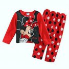 DISNEY MINNIE MOUSE Size 2T Fleece Dot Pajama Pants Set, NEW