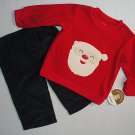 CARTER'S CHILD OF MINE Boy's 3-6 Months CHRISTMAS SANTA Corduroy Outfit, NEW
