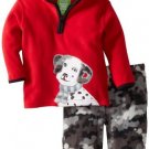 SESAME STREET Boy's Size 3T Hooded Dalmation Fleece Pullover Outfit, NEW