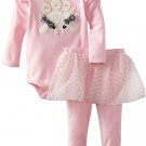 SESAME STREET Girl's 24 Months POODLE Creeper, Pink Tutu Pants Set NEW
