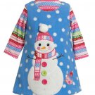 BONNIE JEAN Girl's Size 24 Months Fleece Winter Snowman Dress Jumper Set