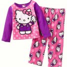 HELLO KITTY Girl's Size 4T Fleece Pink Puppet Pajama Pants Set, NEW