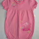 OKIE DOKIE Girl's Size 18 Months Pink ELEPHANT Shortalls, Romper, NEW