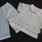 LE TOP BABY Boy's 3 Months Nautical Ship Top Shirt, Pants Outfit, Set, NEW