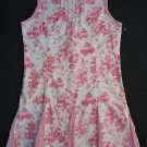 FLAPDOODLES Girl's Size 6 White Pink Countryside Toile Pleated Dress, NEW