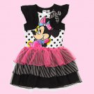 DISNEY Girl's Size 6 MINNIE MOUSE Tutu Dress with Attached Shrug, NEW