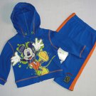 DISNEY MICKEY MOUSE Boy's 12 Months 3-Piece Outfit, Pants Jacket Set, NEW