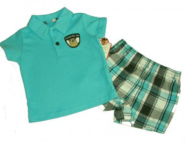 CARTER'S JUST ONE YOU Boy's 6 Months Chicks Dig Me Shirt, Shorts Outfit, Set NEW