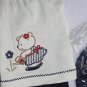 RUMBLE TUMBLE Girl's Size 3-6 months Teddy Bear Floral One-Piece, Hat Set