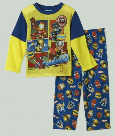 MARVEL Boy's 3T SUPER HERO SQUAD SQUADIES Pajama Pants Set, NEW