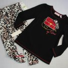 KIDS HEADQUARTER'S GIrl's 4T Shirt, Pants, Red Fleece Coat Jacket Outfit, Set