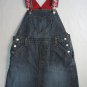 GAP STRETCH Girl's Size 5 Toddler Valentine's Heart Blue Denim Dress Jumper