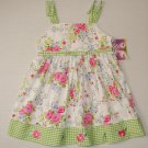 BLUEBERI BOULEVARD 24 Months White Floral Gingham Dress, NEW