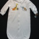 CARTER'S 0-9 Months White Fleece Sleeper Sack, Animals, Mommy Loves Me, NEW