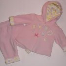 FIRST IMPRESSIONS Girl's 0-3 Months Pink Fleece Pants Set with Lined Hood