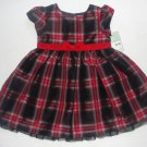 CARTER'S Girl's 18 Months Christmas Holiday Dress, Red Glitter Shrug Sweater NEW