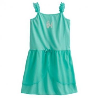 CARTER'S Girl's Size 8-10 Teal Green Princess Castle Nightgown, Pajama