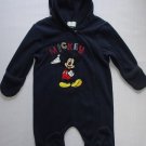 DISNEY MICKEY Boy's NEWBORN Fleece Hooded Pram, Outerwear, Footed Romper