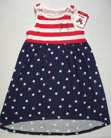 DISNEY Girl's Size 3T Red White Blue Stars Stripes MINNIE MOUSE