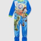 DISNEY TOY STORY BUZZ, WOODY and REX Boy's 4T Fleece Footed Pajama Sleeper, NEW