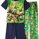 TEENAGE MUTANT NINJA TURTLE Size 8 GO NINJA GO 3-Piece Pajama Set