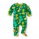 THE CHILDREN'S PLACE Boy's 3T DINOSAUR Fleece Footed Pajama Sleeper