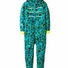 Dinosaur Lizard Boy's Size 6-7 OR 8-10 Fleece Pajama Hooded Sleeper