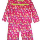 Girl's Size 3T Pink Flannel Owl Print Pajama Pants Set